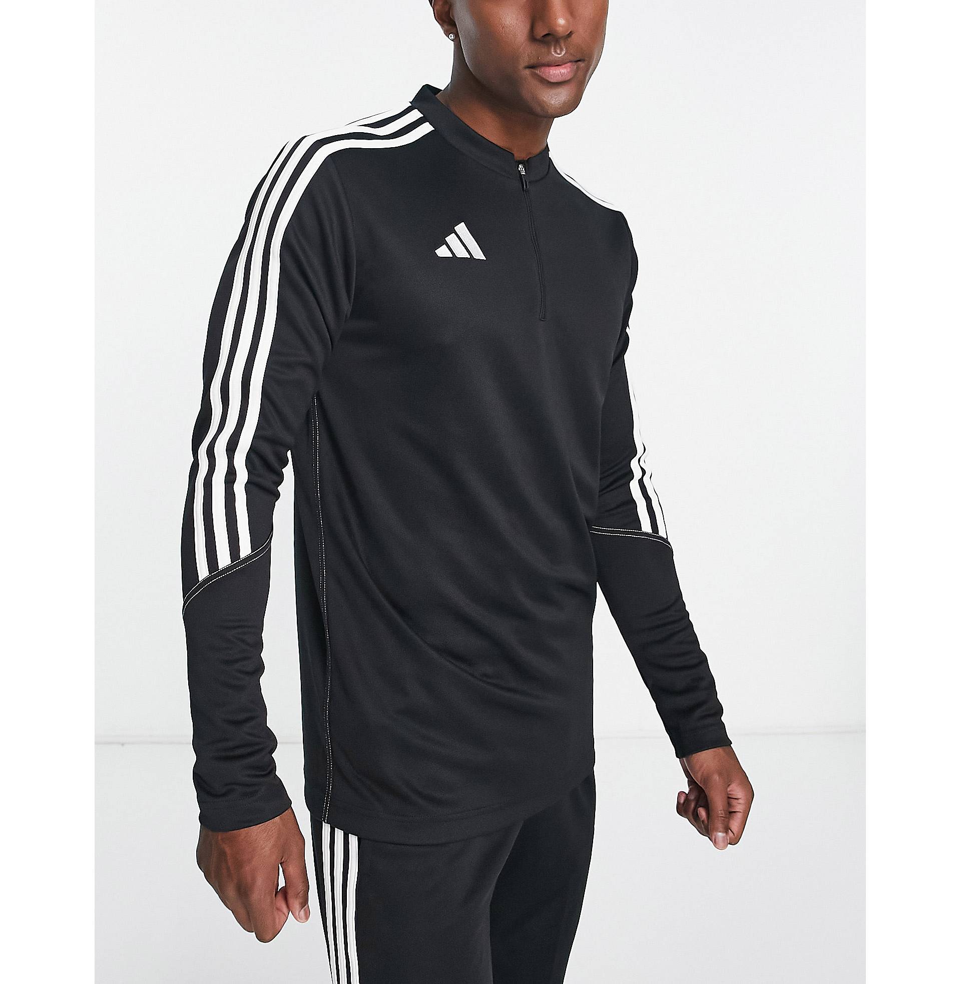 

Черно-белая толстовка на молнии adidas Football Tiro 23 1/4 на молнии adidas performance, Черный