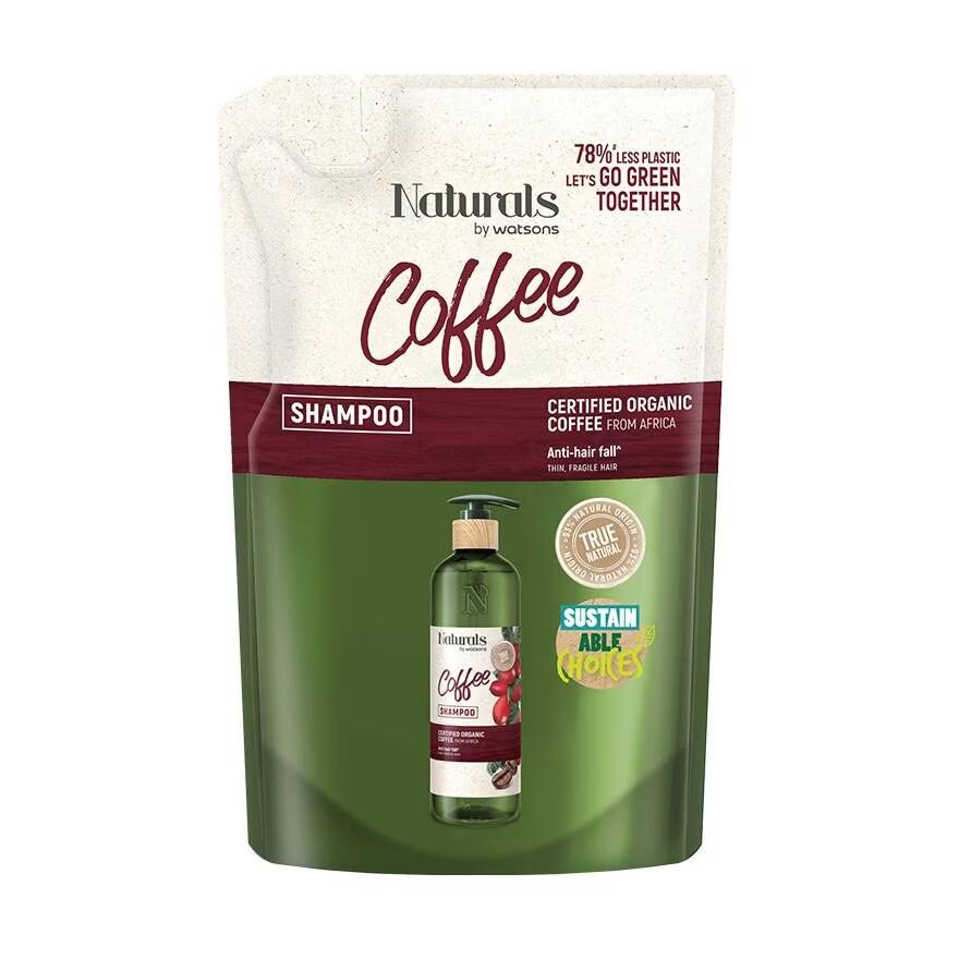 

Naturals by Watsons Naturals By Watsons True Natural Coffee Шампунь, 450 мл (сменный блок), White