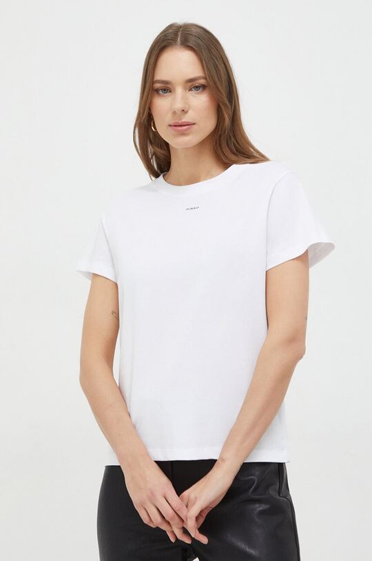 

Хлопковая футболка Pinko, белый