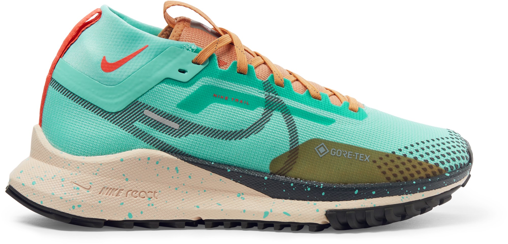 Кроссовки для бега по пересеченной местности React Pegasus Trail 4 GORE-TEX — женские Nike, зеленый кроссовки женские demix compact 4 trail зеленый