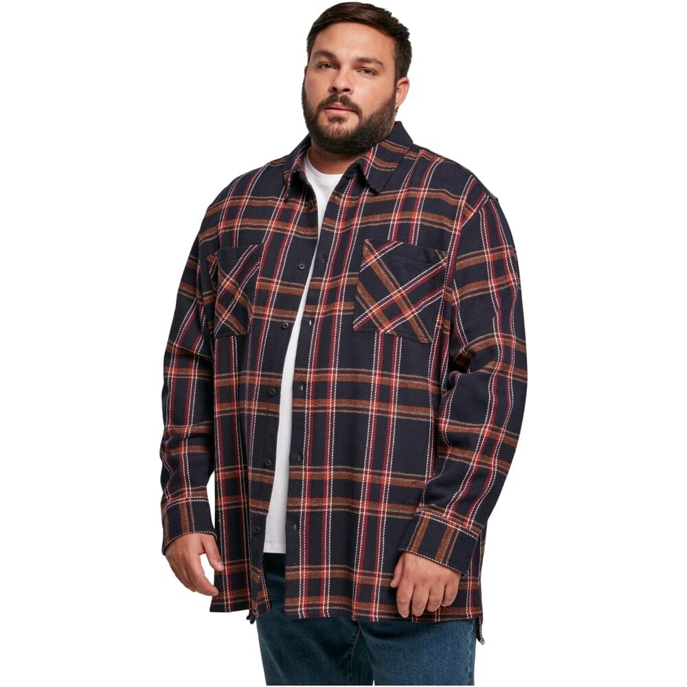 

Рубашка с длинным рукавом Urban Classics Heavy Long Oversized Checked, синий
