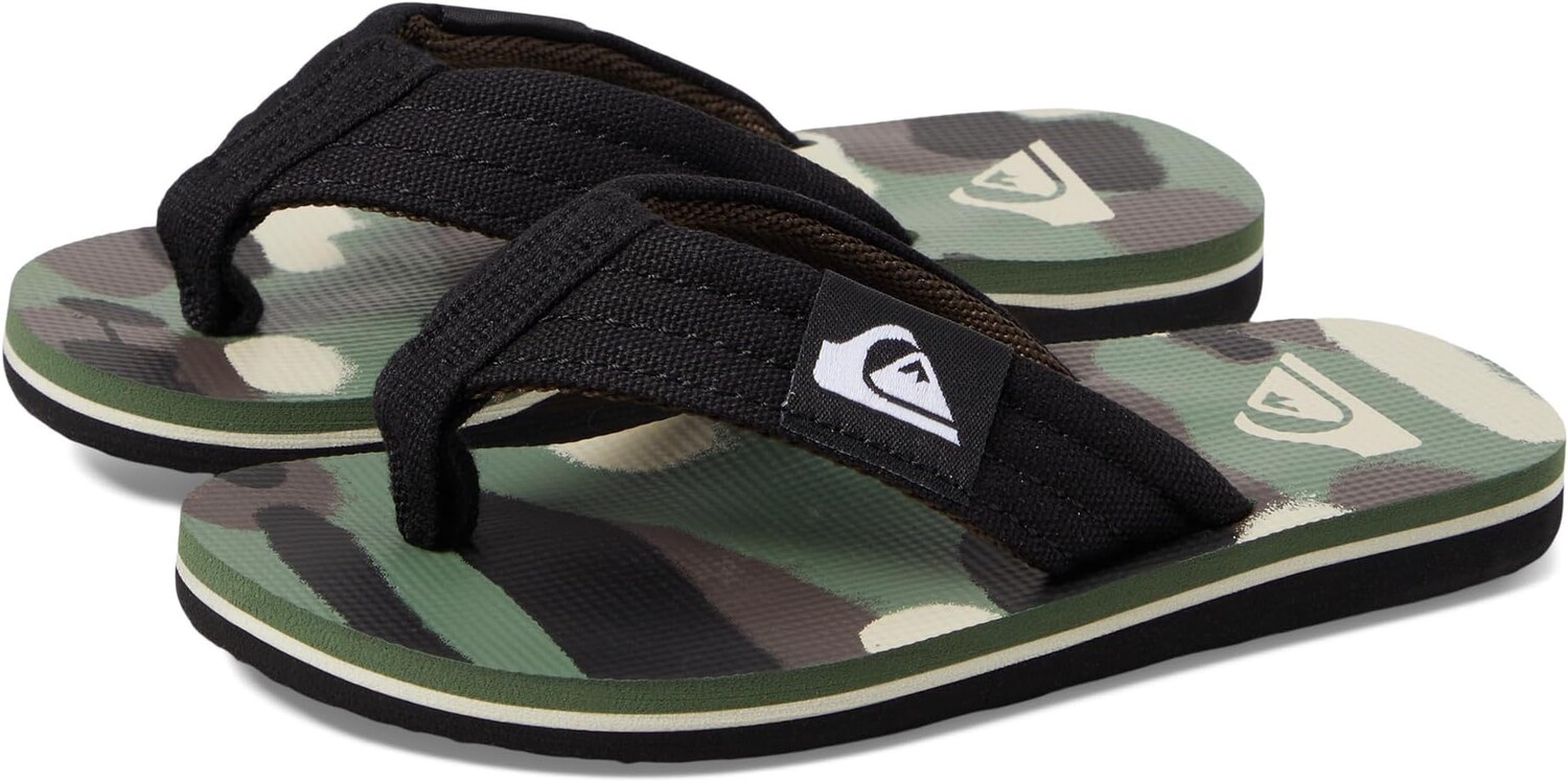 

Сандалии Quiksilver Quiksilver Molokai Layback II Flip Flops, цвет Black/Brown/Green