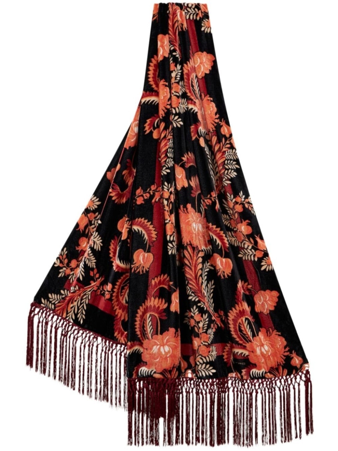 

ETRO бархатный шарф с принтом, черный