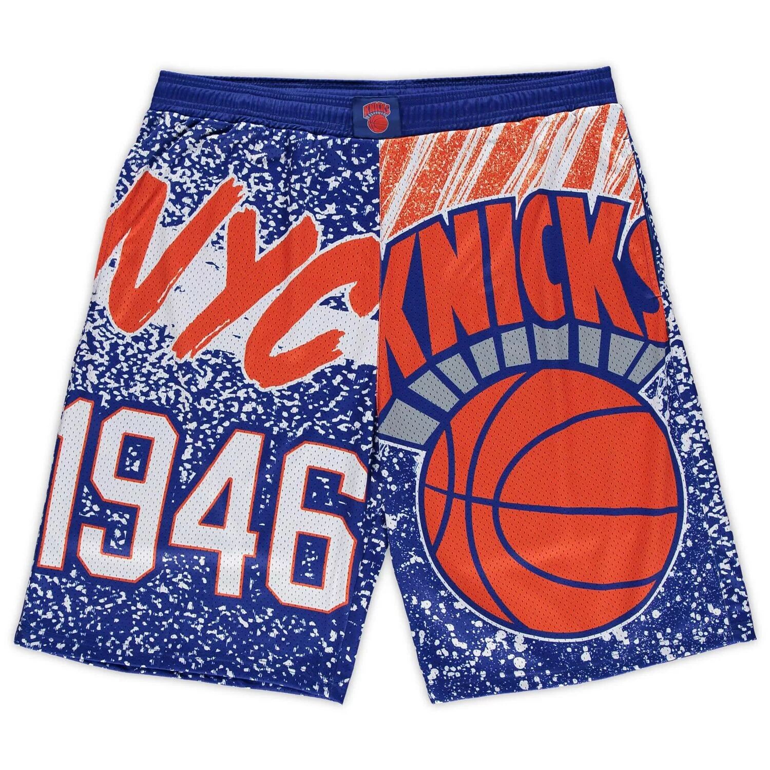 

Мужские шорты Mitchell & Ness Blue New York Knicks Big & Tall Hardwood Classics Jumbotron