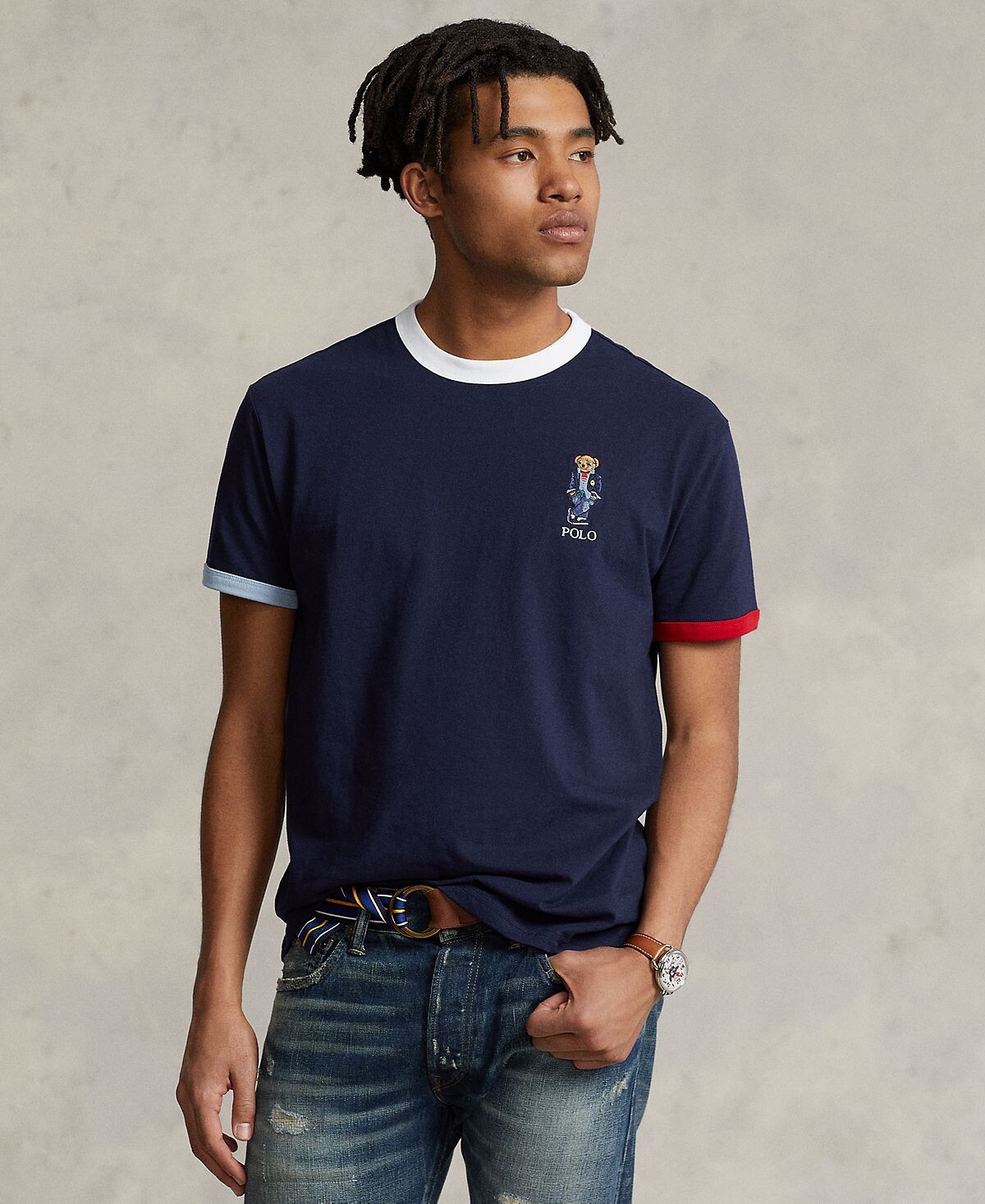 

Мужская футболка-поло классического кроя из джерси с медведем Polo Ralph Lauren