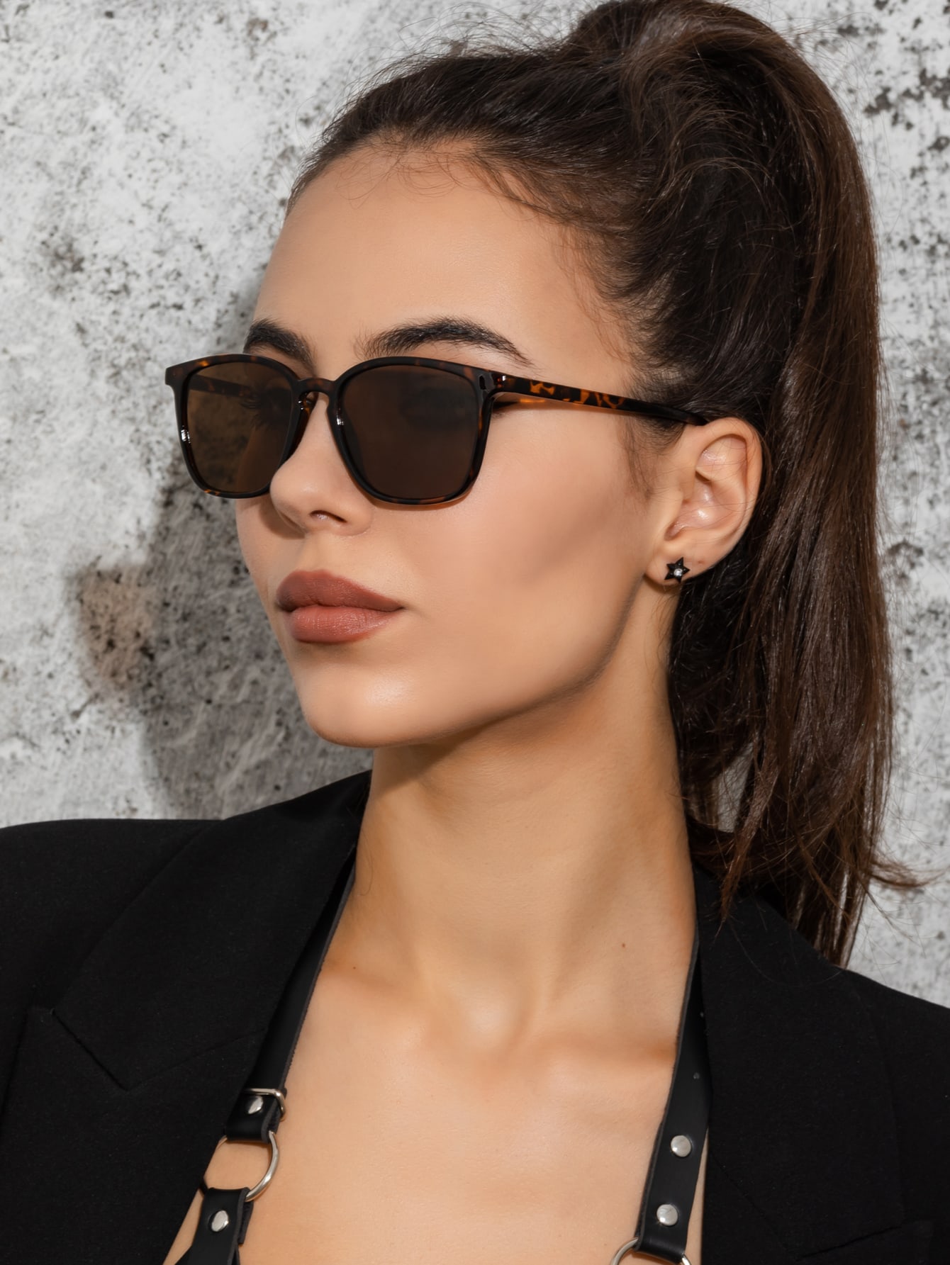 1 шт. пластиковые женские модные квадратные солнцезащитные очки
