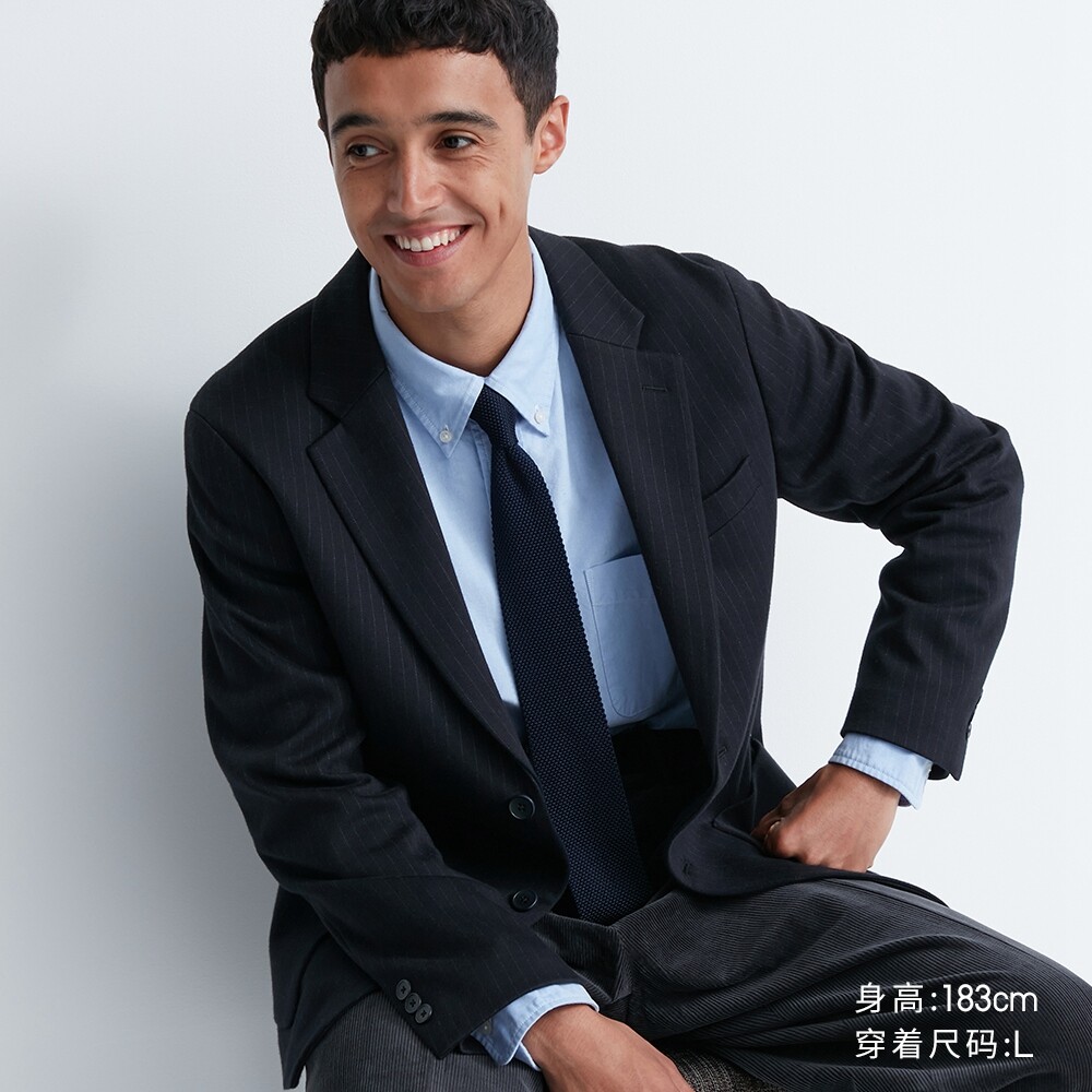 

Uniqlo, удобная куртка для мужчин/женщин/пар, костюм с прямой талией, деловой повседневный костюм