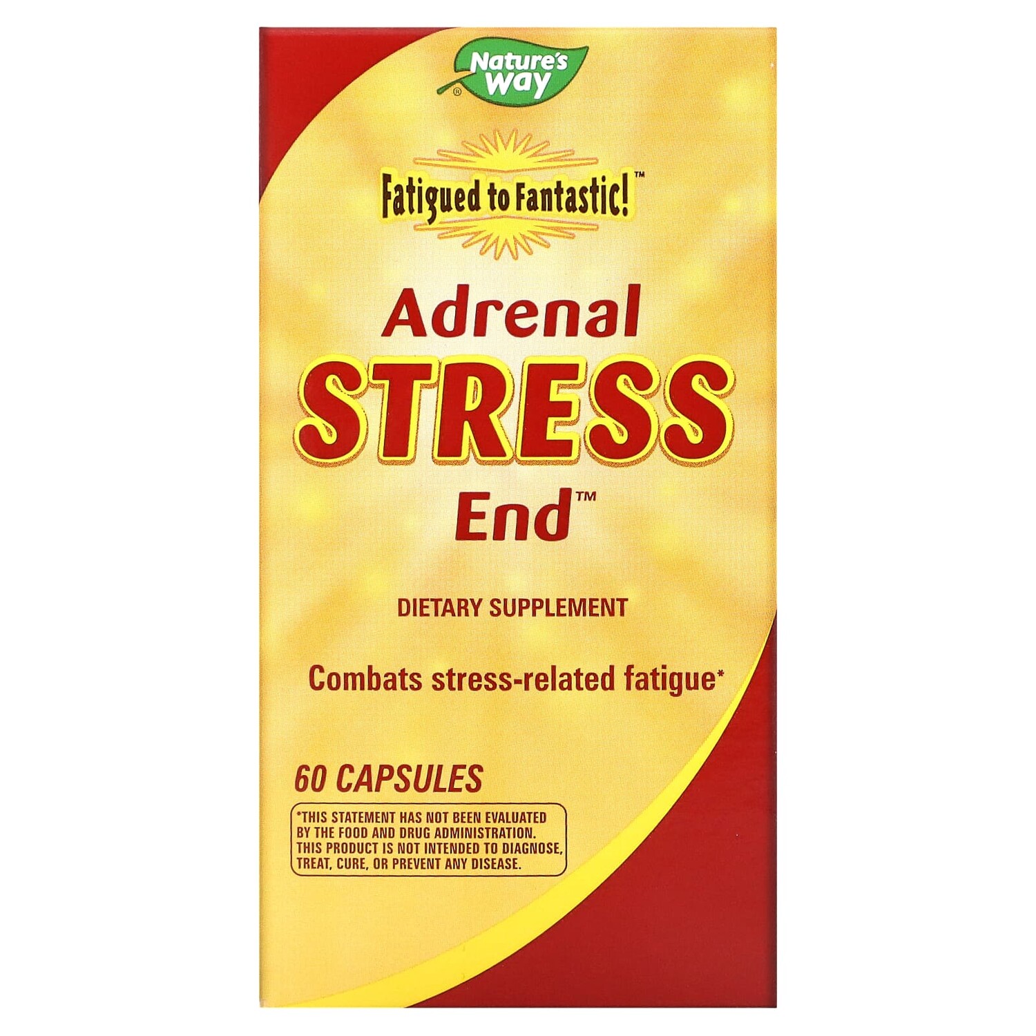 

Fatigued to Fantastic!, Adrenal Stress End, 60 капсул, Nature's Way
