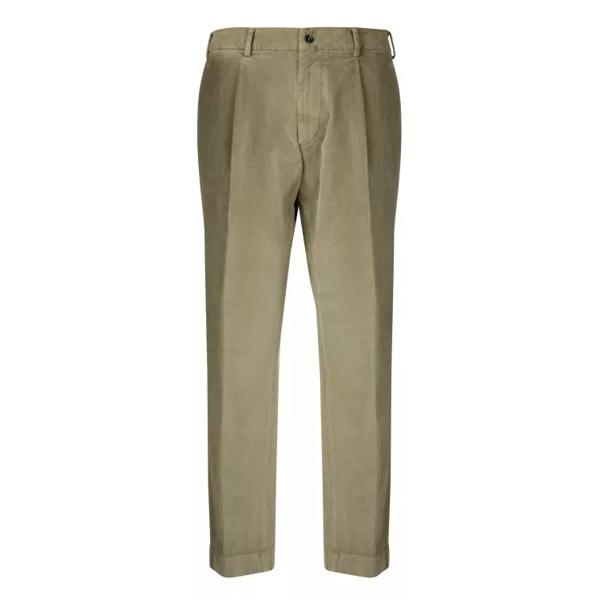 Брюки cotton blend trousers Dell'Oglio, зеленый брюки uniqlo linen cotton blend tapered зеленый