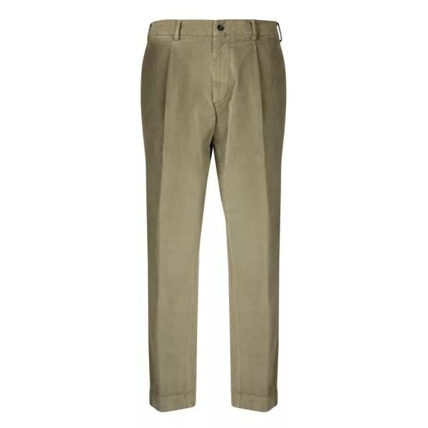 Брюки cotton blend trousers Dell'Oglio, зеленый брюки uniqlo linen cotton blend tapered зеленый