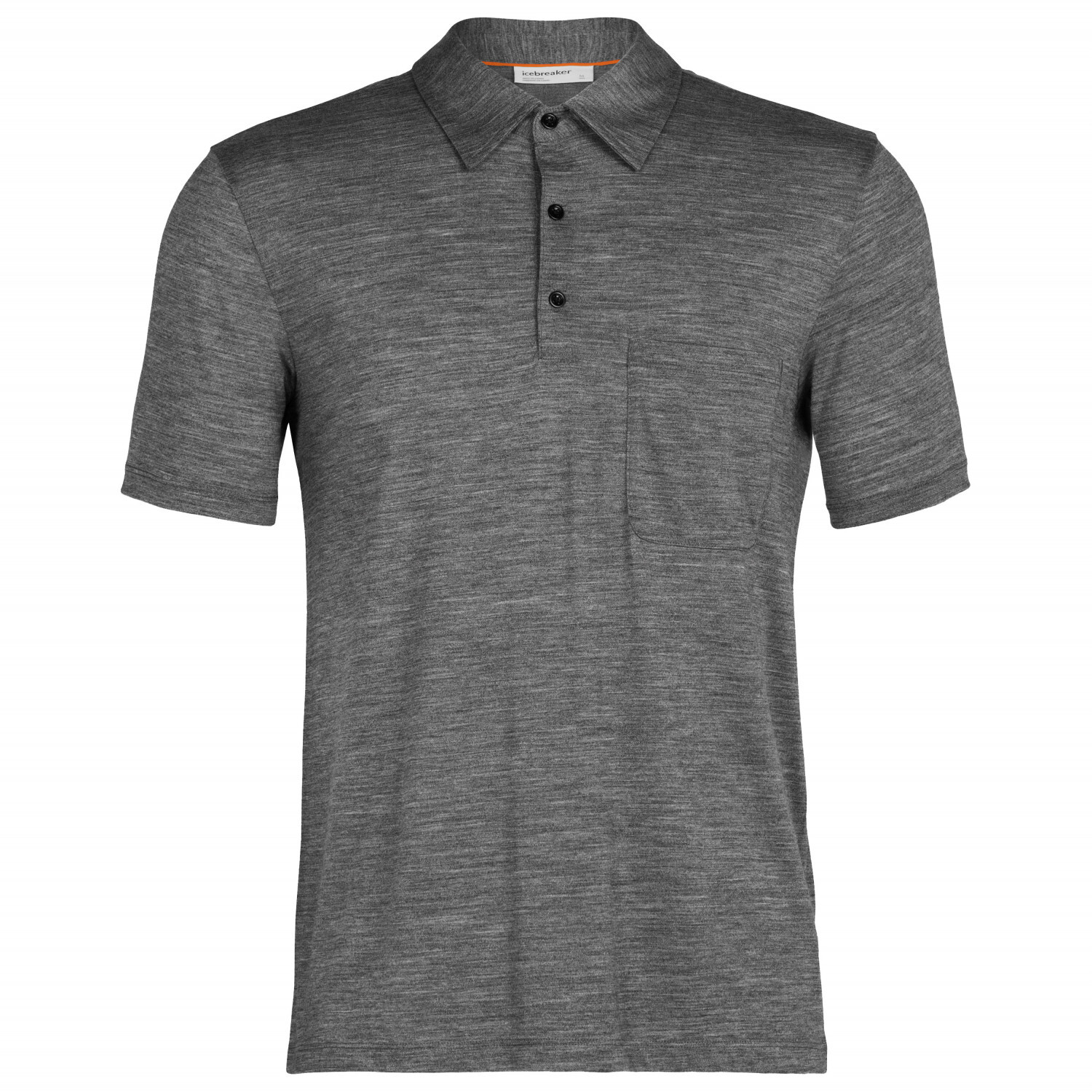 Рубашка из мериноса Icebreaker Drayden S/S Polo, цвет Gritstone Heather