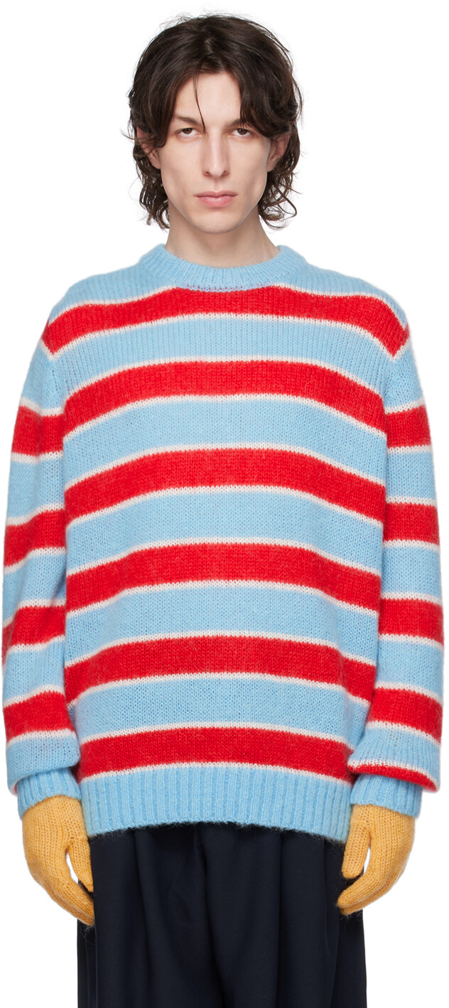 

Charles Jeffrey LOVERBOY Синий и красный свитер с перчатками