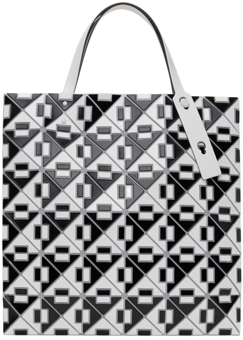 

Бело-черная сумка-тоут Connect 6x6 Bao Bao Issey Miyake