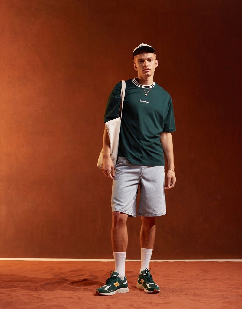 

Длинные джинсовые шорты ASOS DESIGN светло-голубого цвета