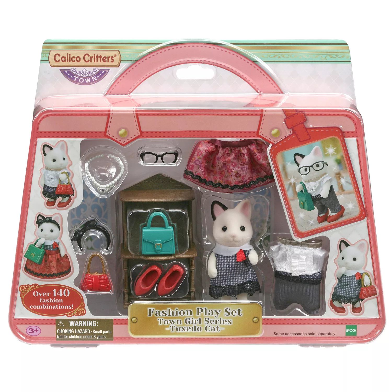 Модный игровой набор Calico Critters: кот в смокинге, игровой набор для кукольного домика с фигуркой и модными аксессуарами Calico Critters
