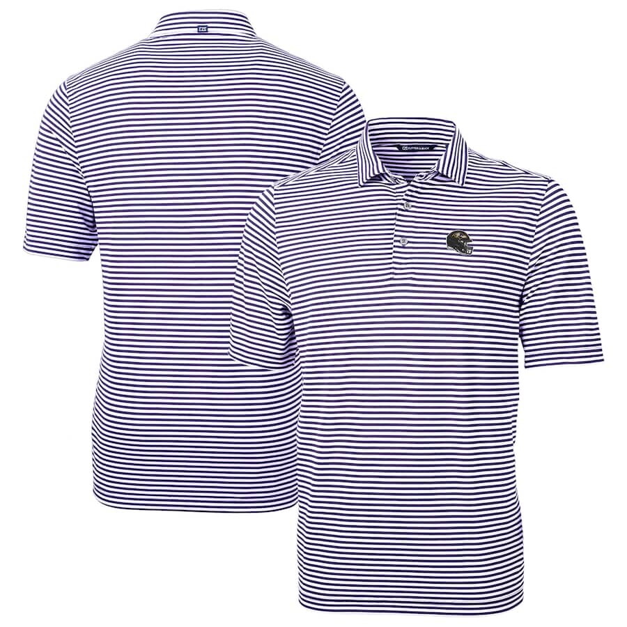 

Поло с длинным рукавом Cutter & Buck Baltimore Ravens, фиолетовый
