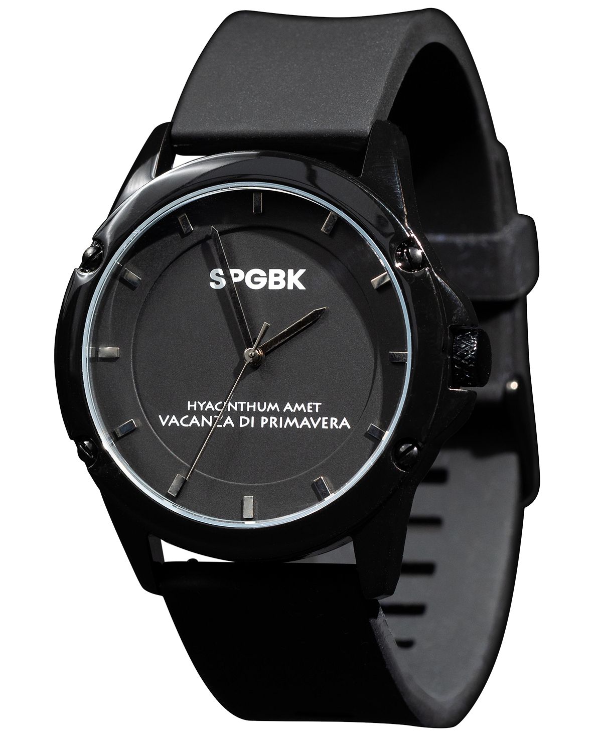 

Часы унисекс бордо с черным силиконовым ремешком 44 мм SPGBK Watches
