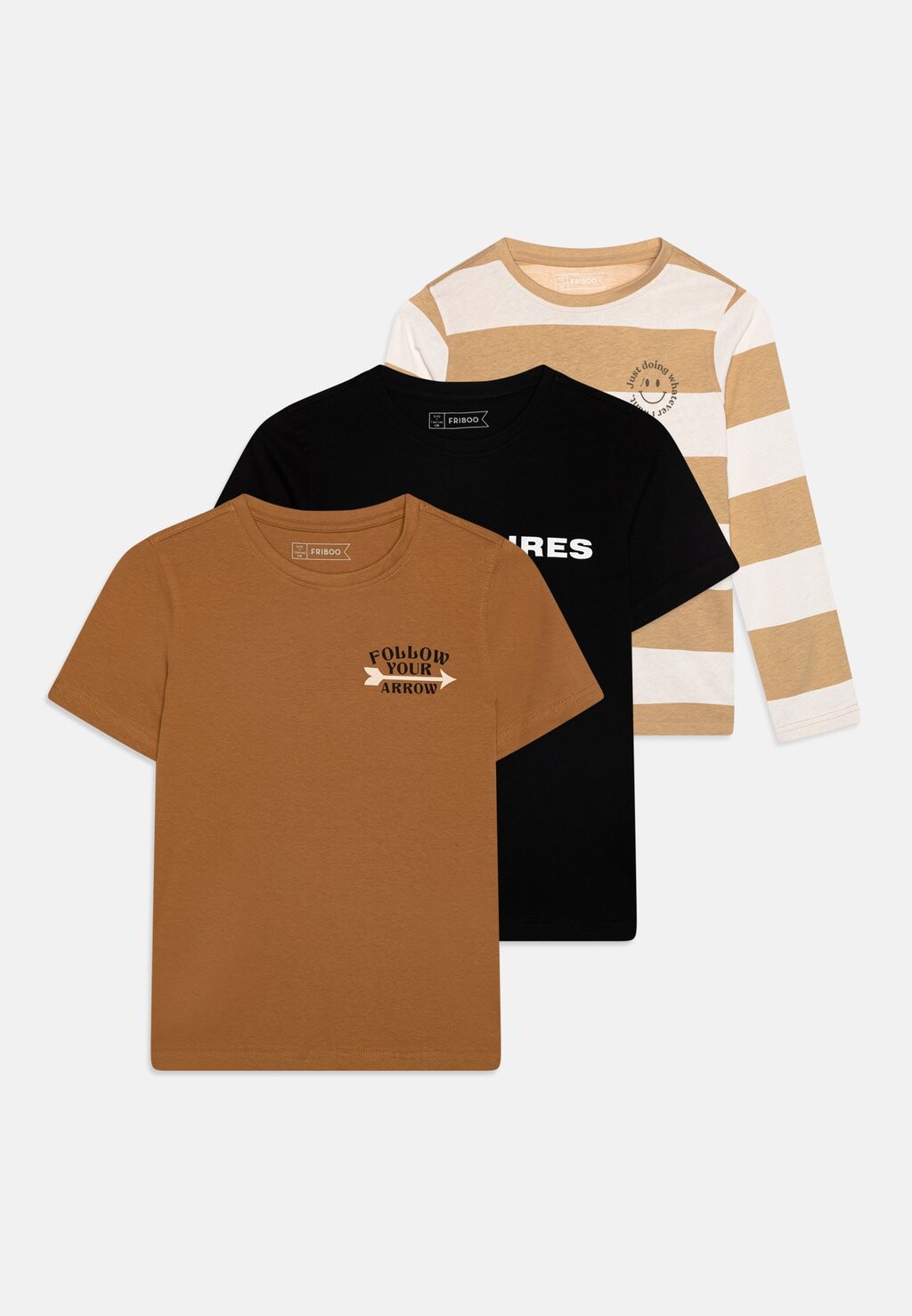 

Рубашка с длинным рукавом SET Friboo, цвет brown/off-white/black