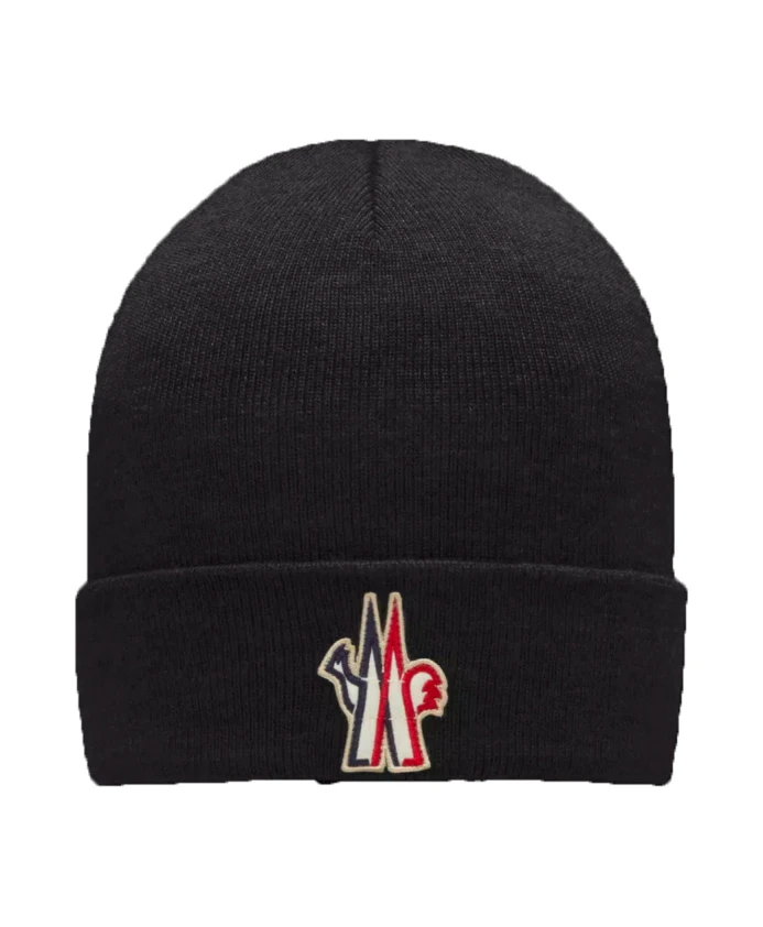 

Зимняя шапка из ультратонкой шерсти Moncler, черный