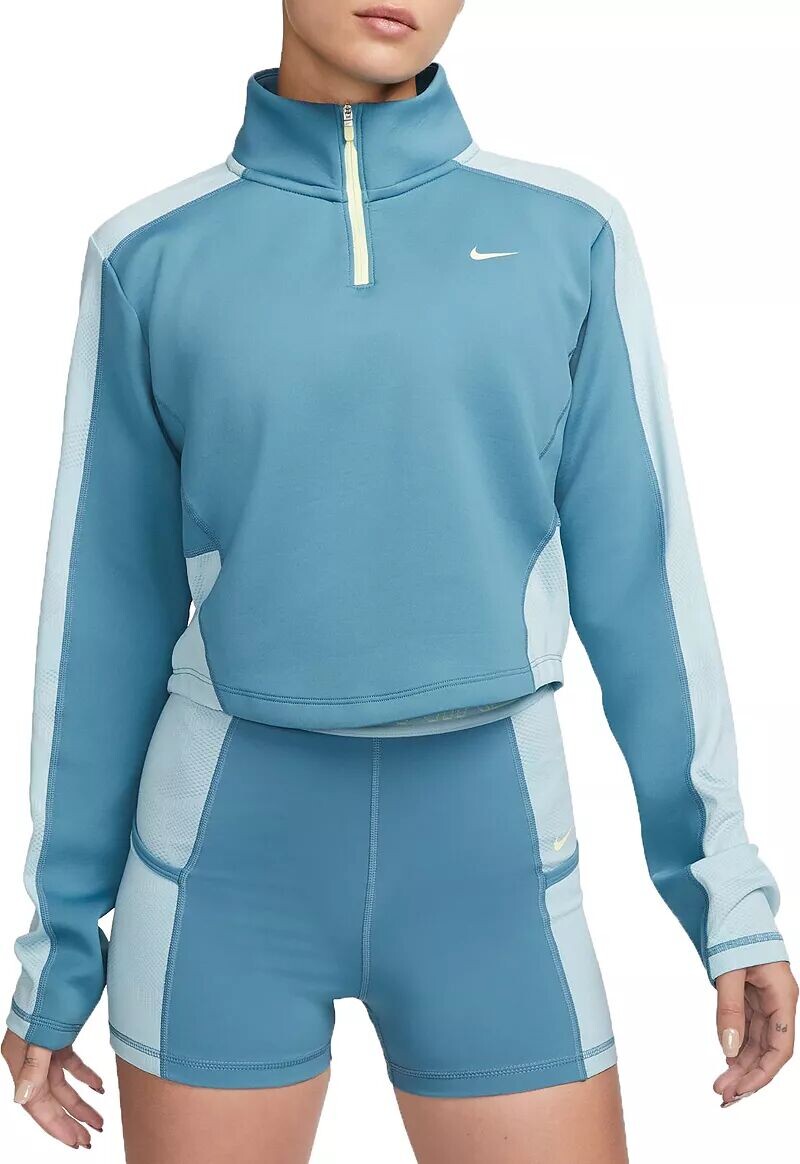 

Женская тренировочная рубашка с длинным рукавом и молнией ¼ Nike Dri-FIT