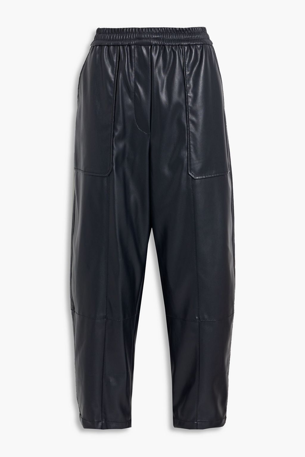 Укороченные зауженные брюки из искусственной кожи 3.1 PHILLIP LIM, синий