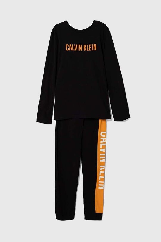 

Детские хлопковые пижамы Calvin Klein Underwear, черный