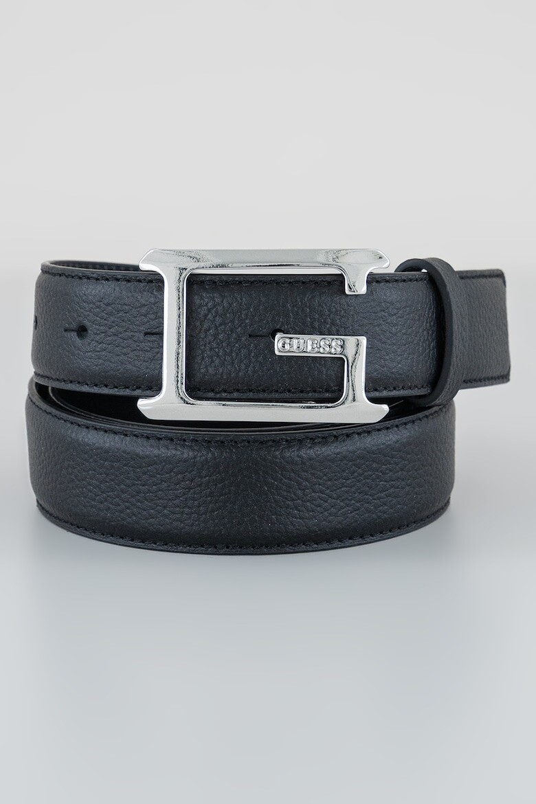 

Ремень из тисненой кожи Guess, черный