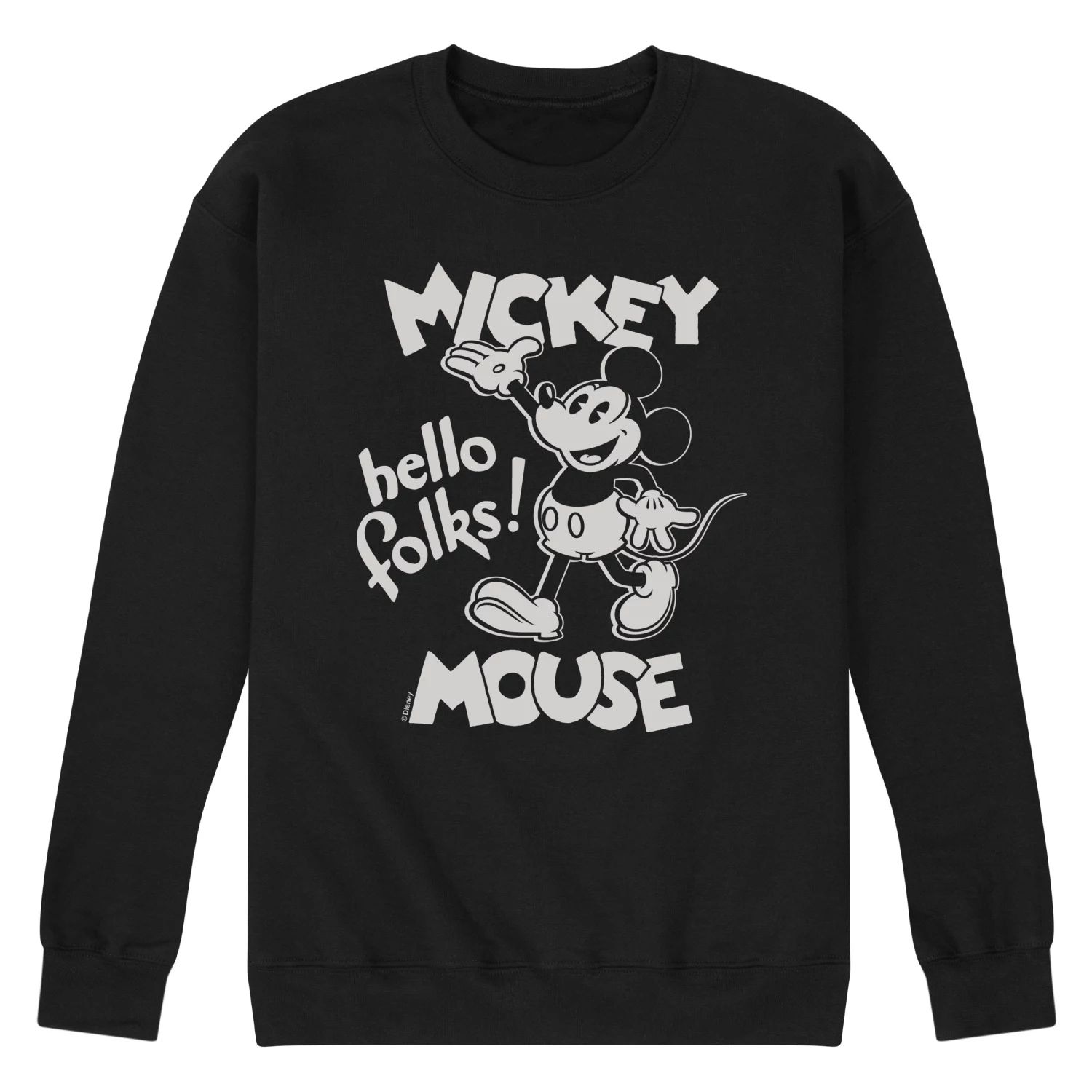 

Мужской флисовый свитшот Disney's Mickey Mouse Hello Folks Licensed Character