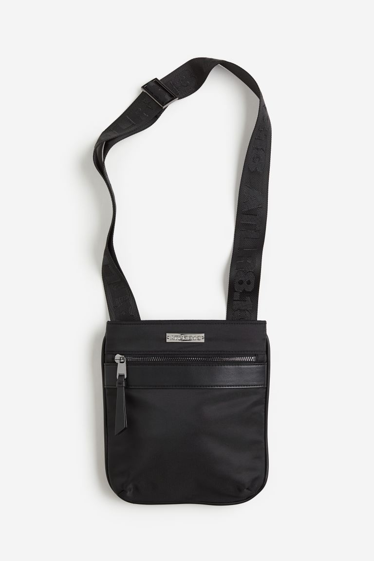 Плоская сумка через плечо H&M, черный