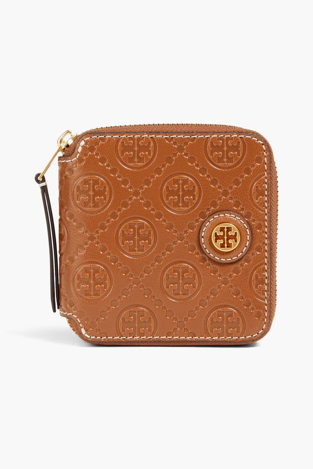 

Кожаный кошелек с тиснением Tory Burch, светло-коричневый