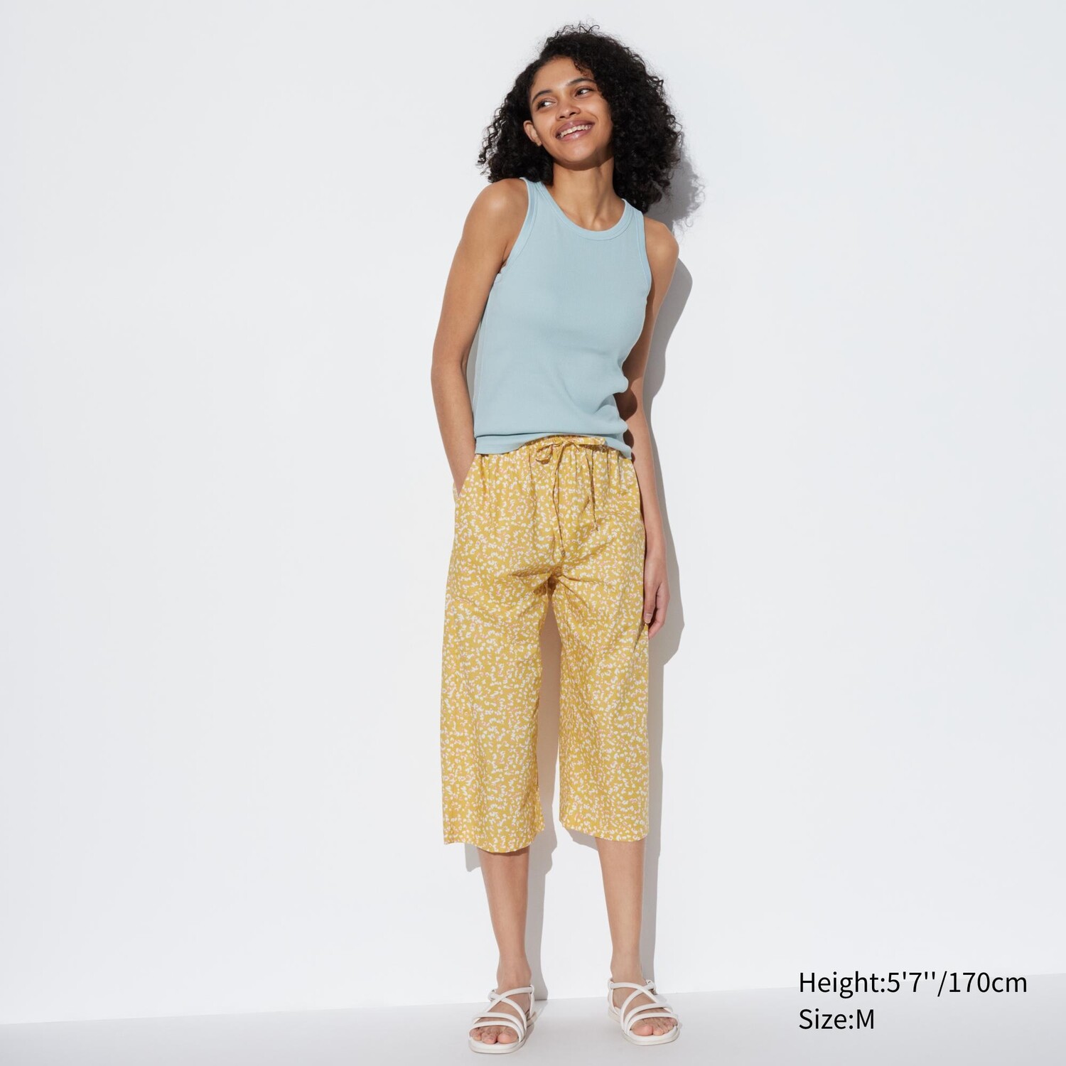 

Хлопковые шорты Relaco 3/4 Uniqlo, желтый