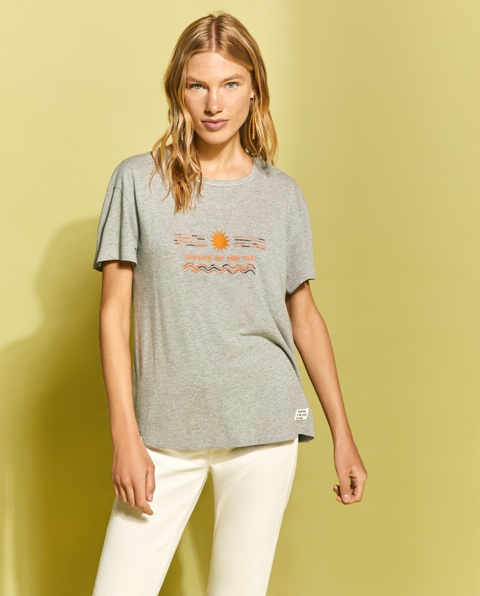 

Женская футболка с коротким рукавом Southern Cotton, серый