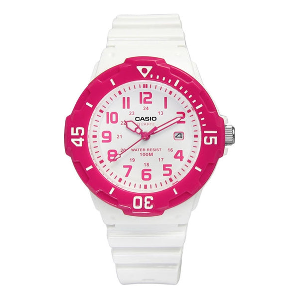 Часы CASIO Waterproof Pink/White Analog, розовый