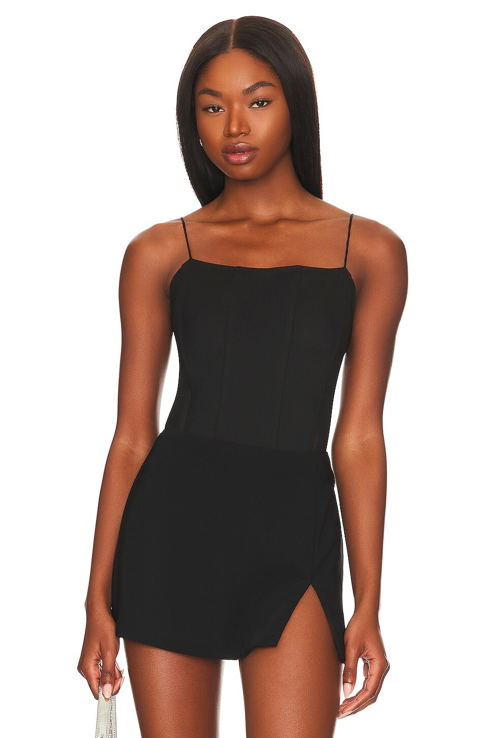 

Боди Good American Mesh Mix Corset, цвет Black001