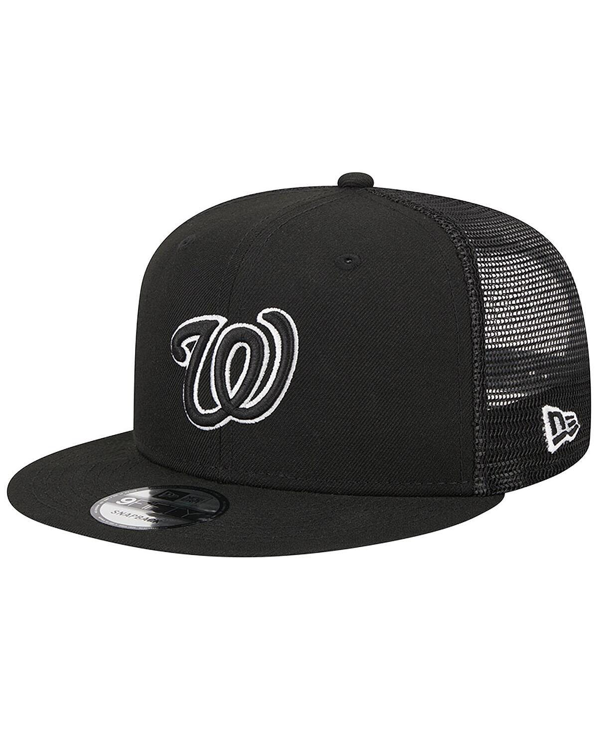 

Мужская черная кепка Washington Nationals Trucker 9FIFTY Snapback New Era