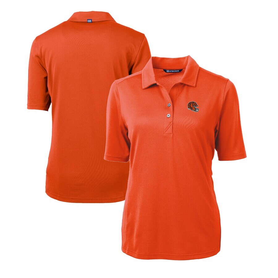 

Поло с длинным рукавом Cutter & Buck Cincinnati Bengals, оранжевый
