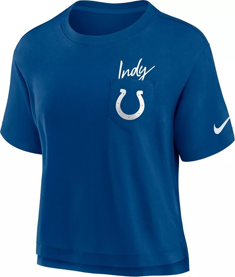 

Женская синяя футболка с карманом Nike Indianapolis Colts