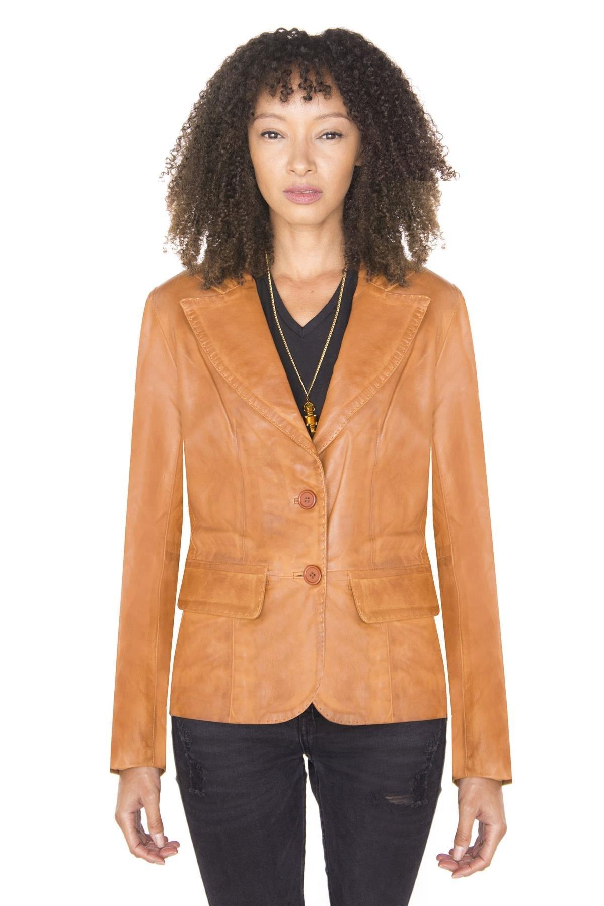 цена Кожаный пиджак-Seregno Infinity Leather, коричневый