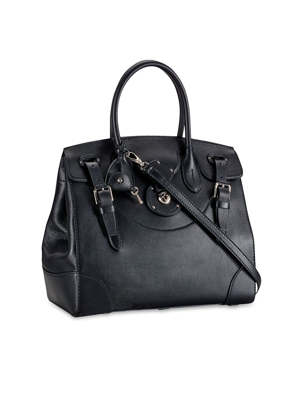 

Мягкая кожаная сумка Ricky Ralph Lauren Collection, черный