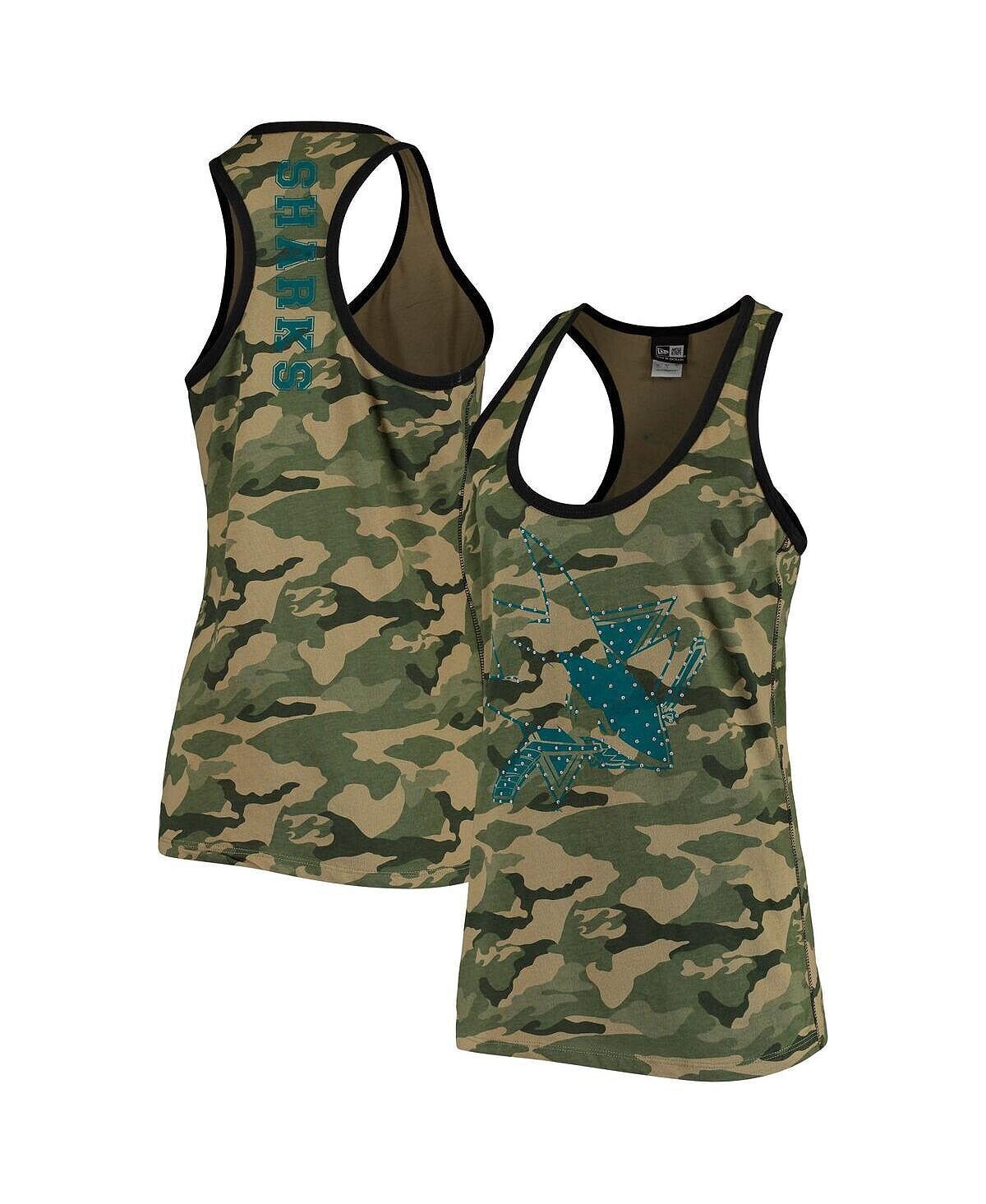 

Женская майка New Era Camo San Jose Sharks с заклепками 5th & Ocean