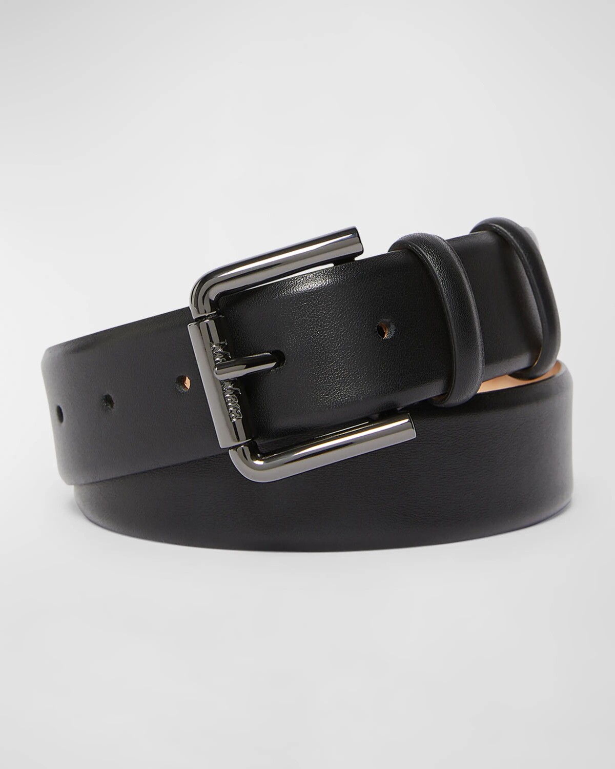 

Классический кожаный ремень Max Mara, цвет Black