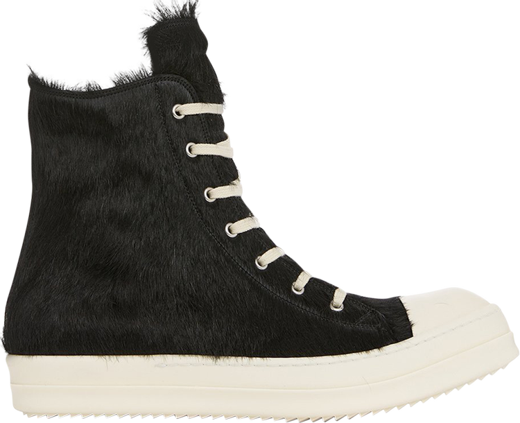 цена Кроссовки Rick Owens Lido Sneakers 'Black Cow Fur', черный