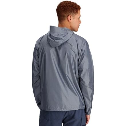 Куртка-дождевик Helium мужская Outdoor Research, светло-голубой jacket women 2021 lightweight rain jacket windproof waterproof raincoat female hooded outdoor hiking long rain tops rainwear