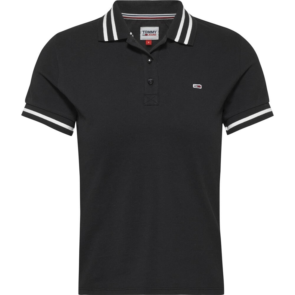 

Поло с коротким рукавом Tommy Jeans Essential Tipping, черный