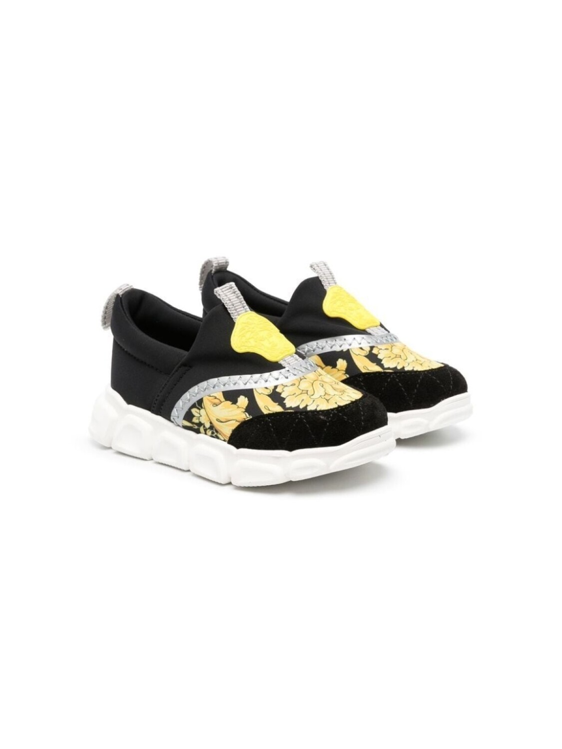 

Versace Kids слипоны с узором Barocco и декором Medusa, черный
