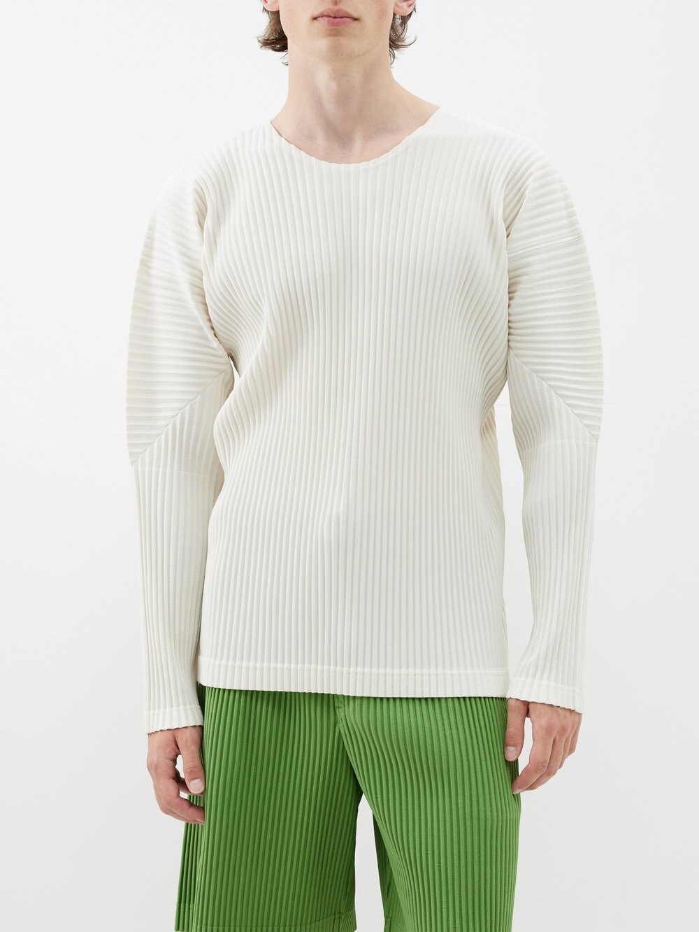 

Топ со складками Homme Plissé Issey Miyake, белый