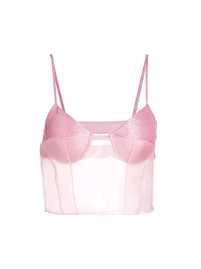 

Топ-бюстье из органзы Surf Dream Rosie Assoulin, розовый
