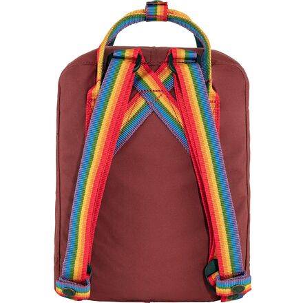 Kanken Rainbow Mini 7L Backpack Fjallraven, цвет Ox Red/Rainbow Pattern цена и фото