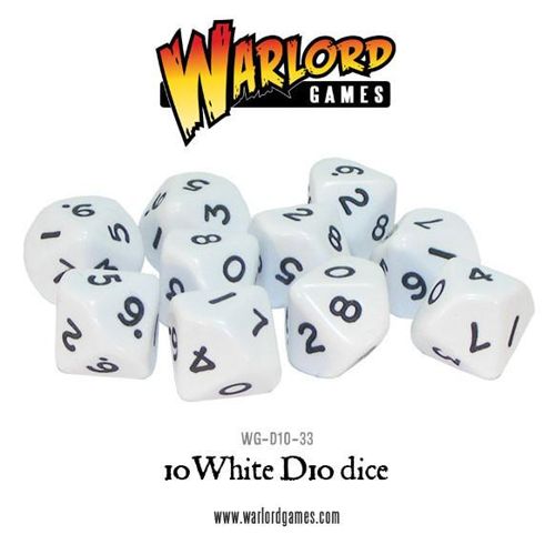 Фигурки D10 Dice Pack – White (10) Warlord Games