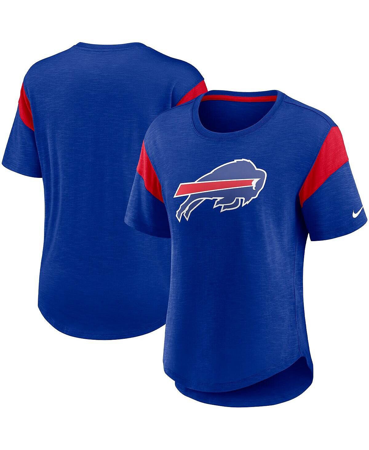 

Женский модный топ с принтом Royal Buffalo Bills Primary Logo Slub Fashion Nike